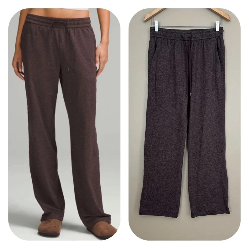 {Lululemon} Soft Jersey Straight-Leg Mid-Rise Pant Shorter Length - Womens 6